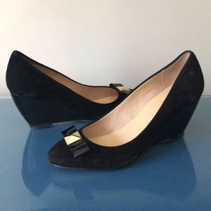 Kate Spade wedges with gold detail